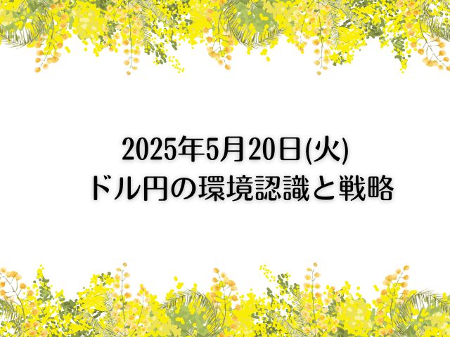 2025年5月20日（火）ドル円の環境認識と戦略